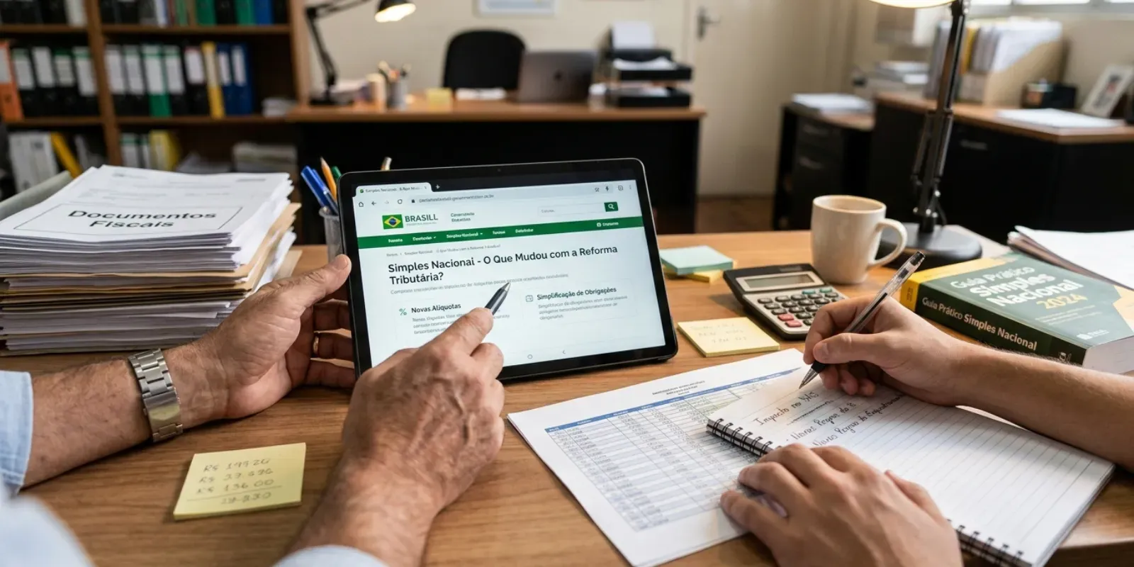 Empresário do Simples avaliando o impacto da reforma tributária